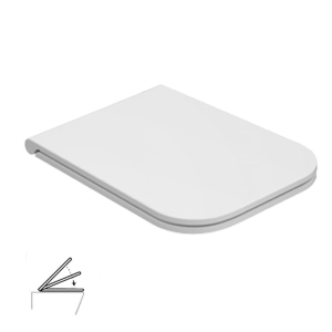 GLOBO STONE COUVERCLE DE WC AMOVIBLE AVEC FERMETURE SOFTCLOSE POUR WC SUSPENDU DE 45 CM