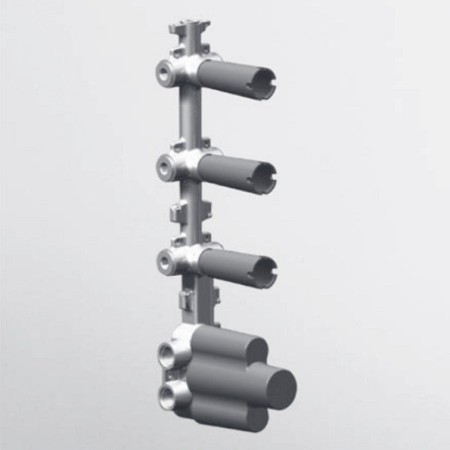 ZUCCHETTI PARTIE D'ENCASTRABLE POUR THERMOSTATIQUE 3 ROB.