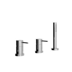 TREEMME  UP+ Batterie de bord de baignoire avec douchette extractible sans bec