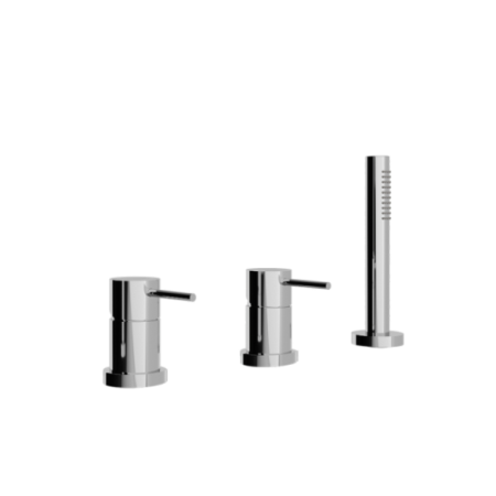 TREEMME  UP+ Batterie de bord de baignoire avec douchette extractible sans bec
