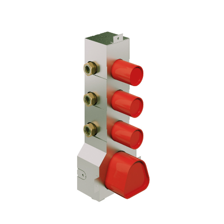 TREEMME  Robinet thermostatique encastré 3 sorties - Parties encastrées