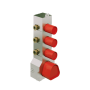 TREEMME  Robinet thermostatique encastré 3 sorties - Parties encastrées