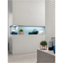 ATLAS CONCORDE 3d mur Étoiles Blanc Mat 40x80