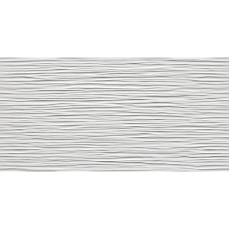 ATLAS CONCORDE Mur 3D Vague Blanche Brillante 40x80 Brillant