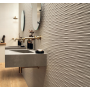 ATLAS CONCORDE Carreaux Muraux 3D Sculpté Ivoire 40x80 Mat
