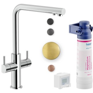 NOBILI SOURCE FILTRE MITIGEUR DOUBLE COMMANDE AVEC SYSTÈME FILTRANT DE CUISINE OR SPAZ. PVD