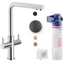 NOBILI SOURCE FILTRE ROBINET BICOMMANDE AVEC SYSTÈME FILTRANT DE CUISINE CANNE DE FUSIL PVD